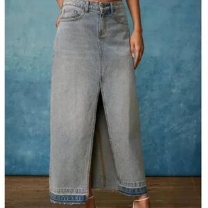 BDG Light Blue Denim Maxi Skirt